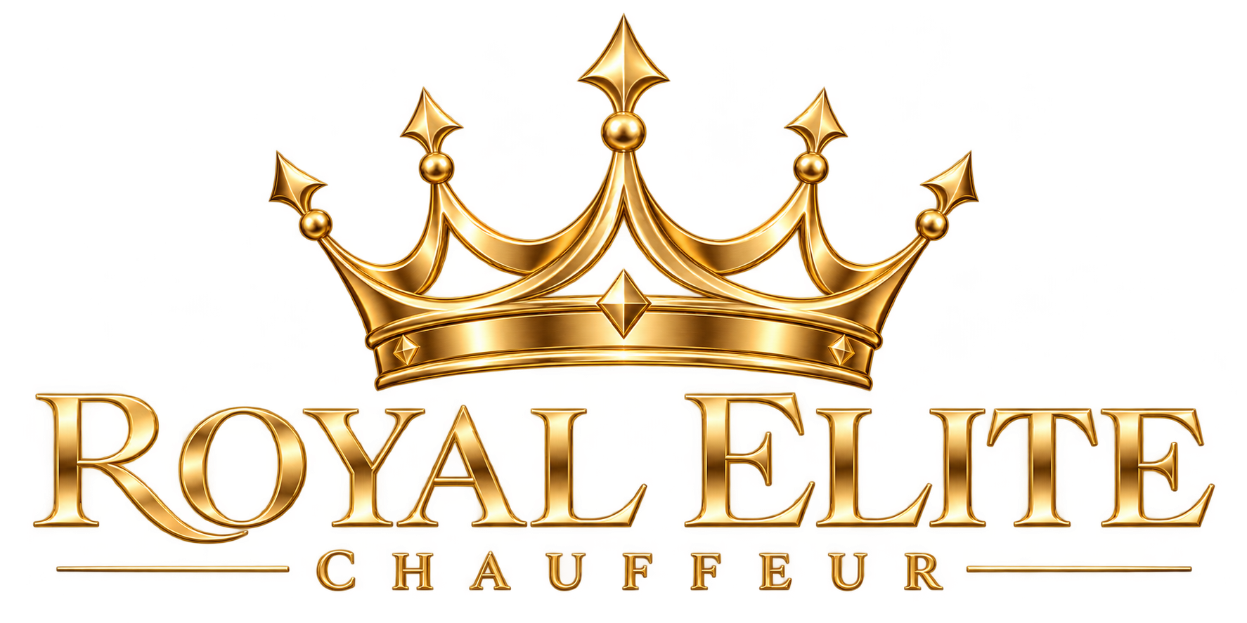 Royal Elite Chauffeur — gold crown logo